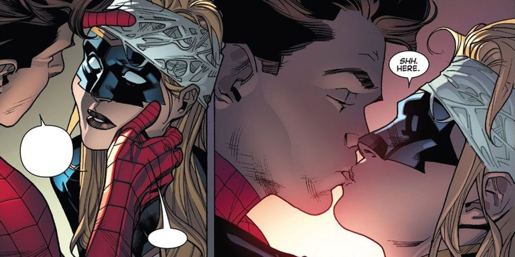 Spider-Man-kissing-Mockingbird