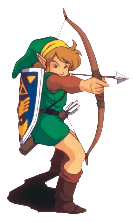 Link wielding other weapons