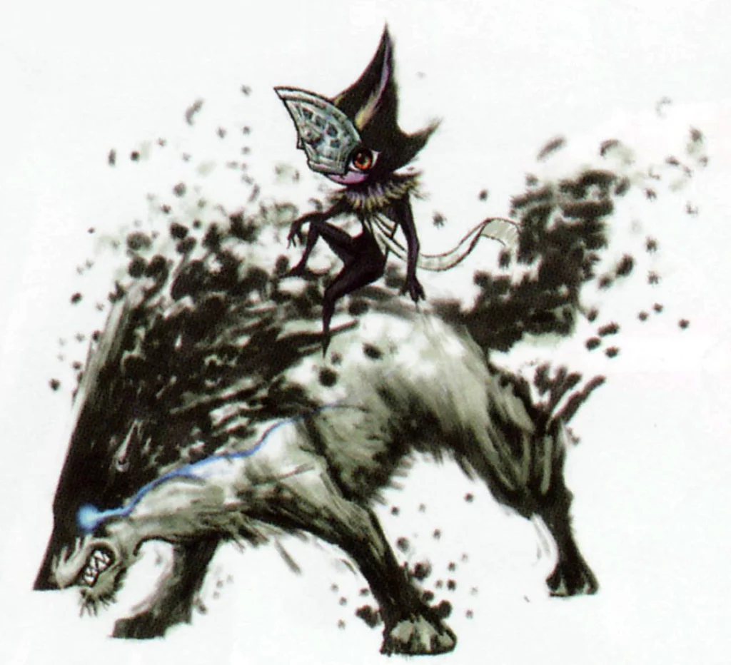 Concept of Midna on Link Wolf