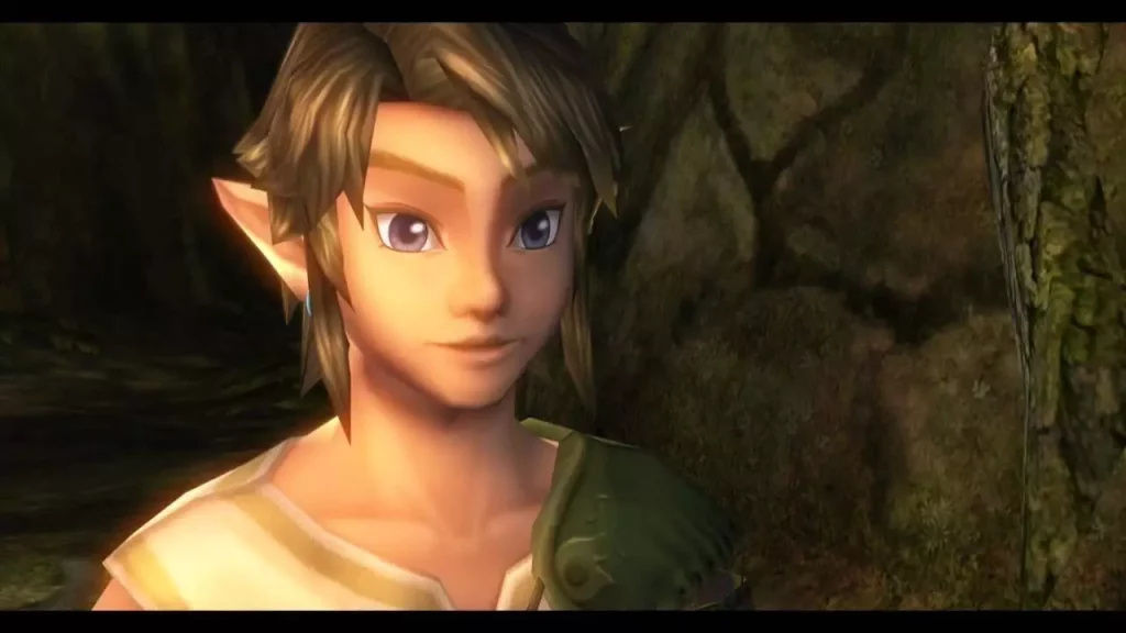 Link's appearance at the start of the game