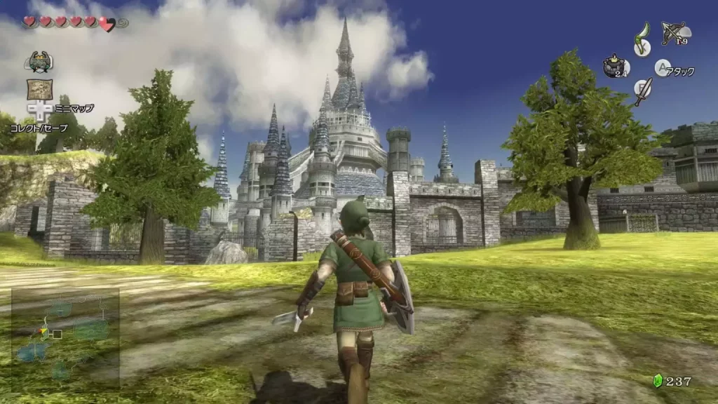 Link with a sword in the version of the game without motion control