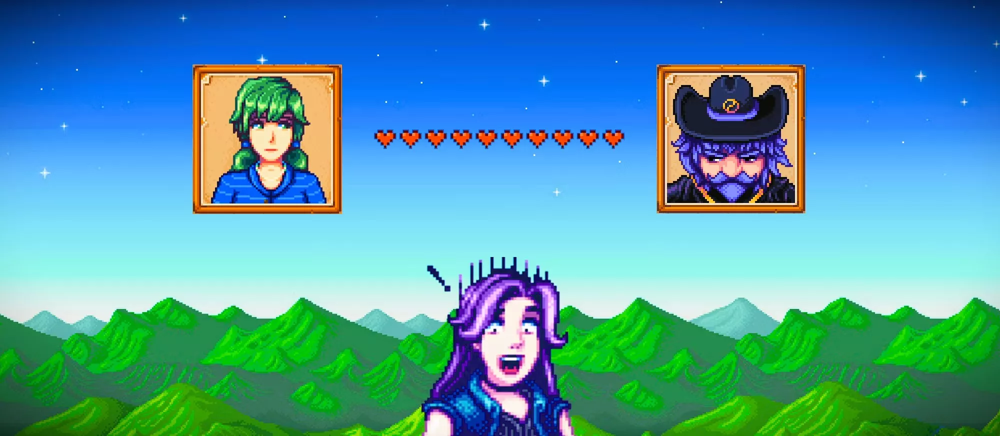 Abigail and the Wizard in Stardew Valley Cover