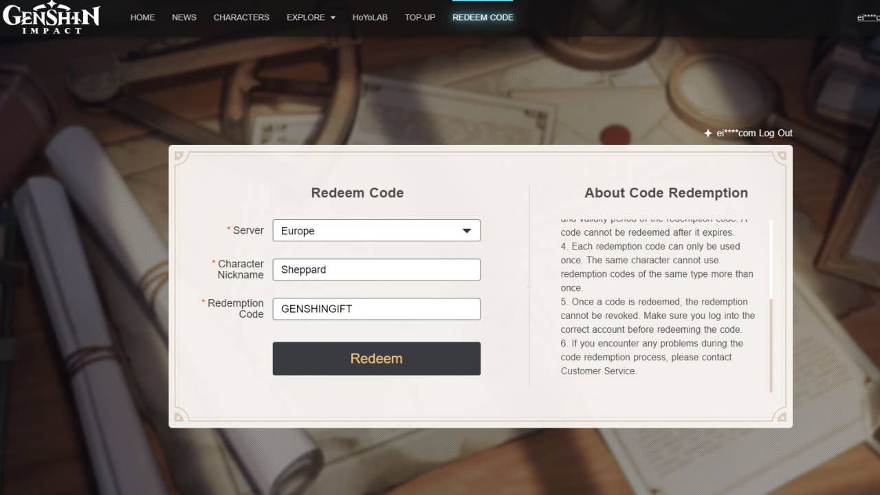 Redeeming currency codes