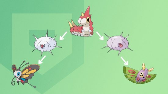 Visual guide showing Wurmple's evolutionary branches