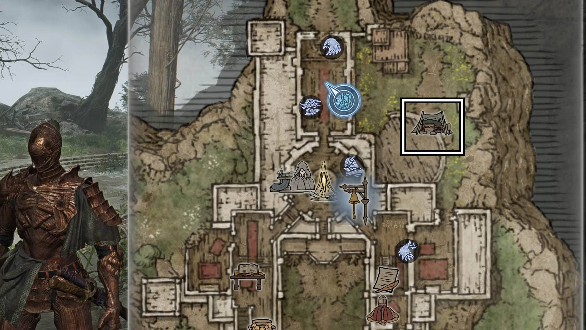 elden ring nightreign roundtable hold map sparring grounds icon highlighted