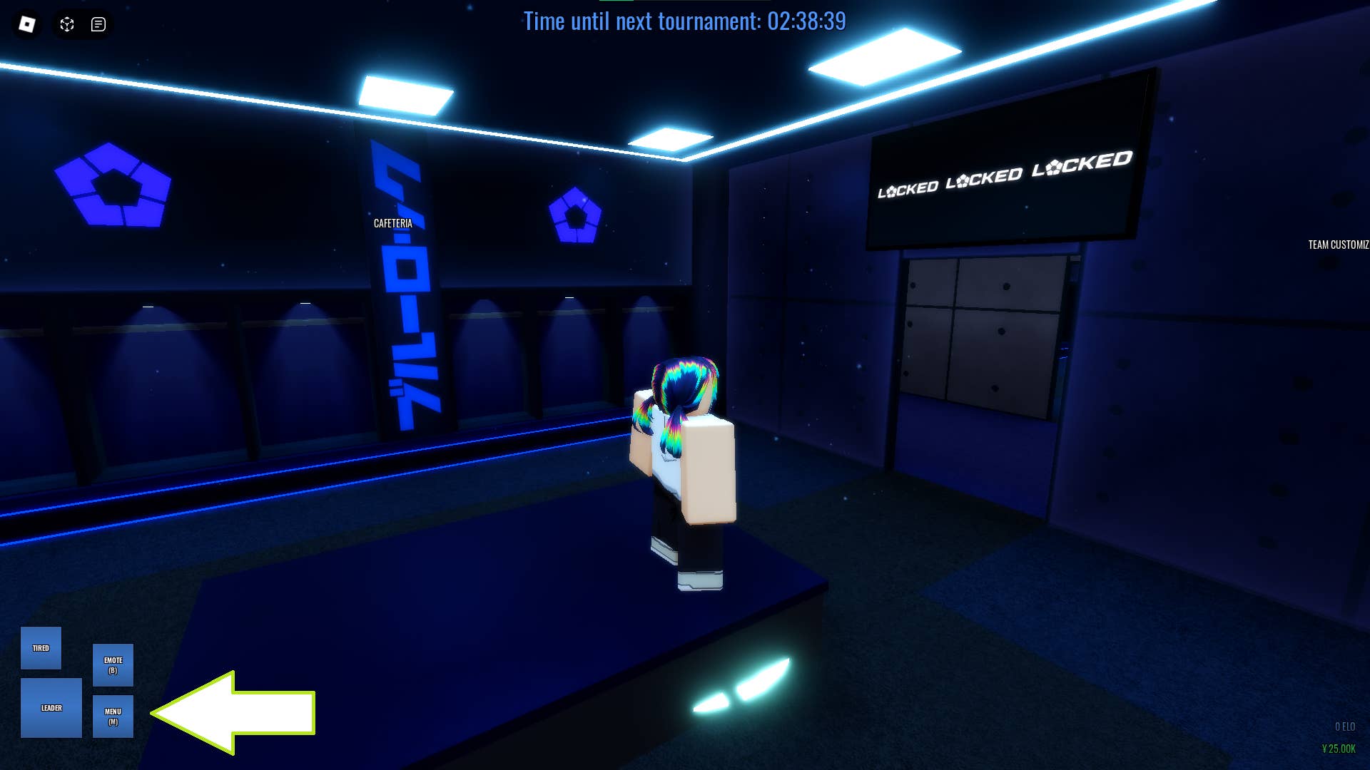 Screenshot of Locked game menu button.