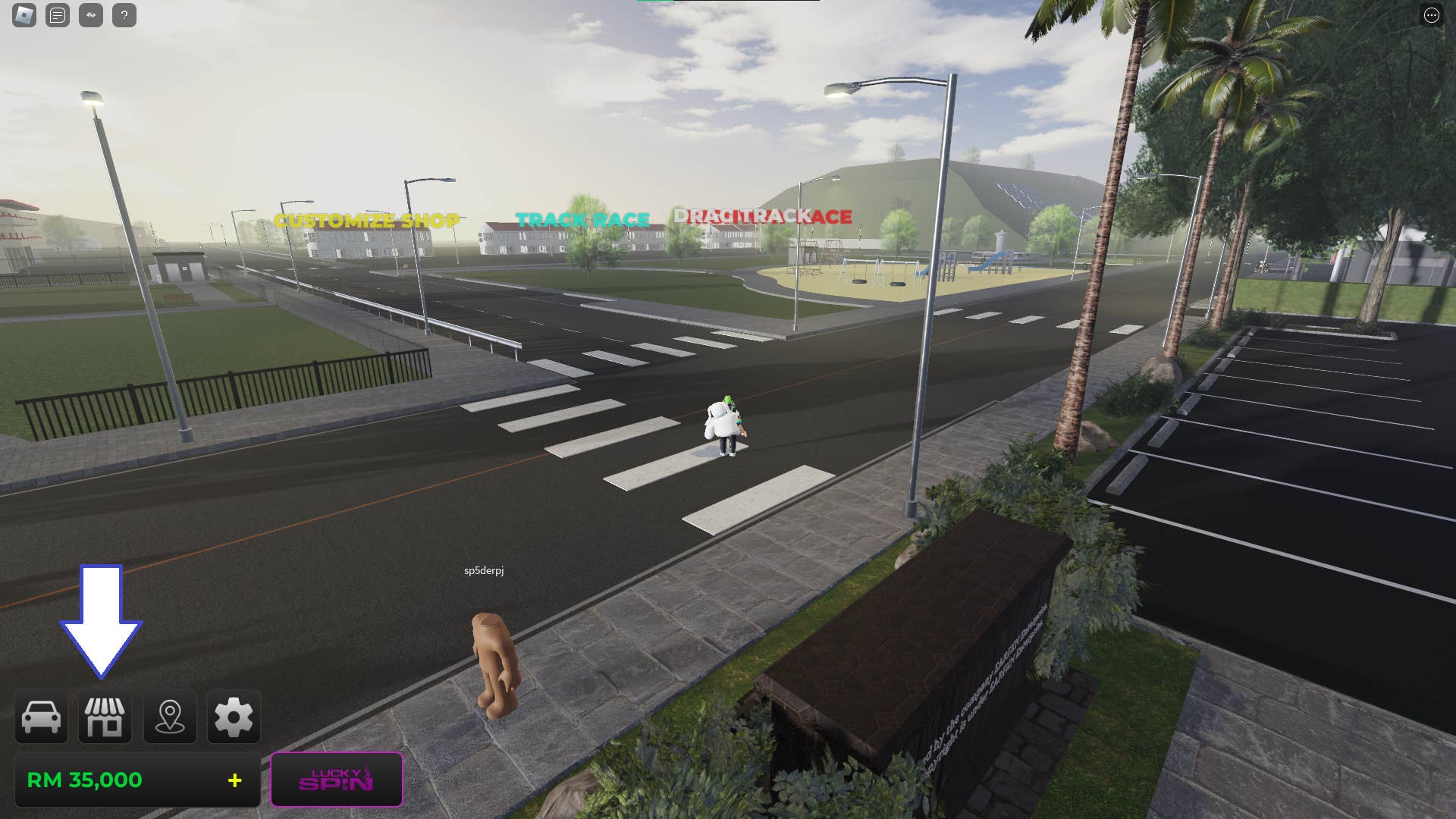 Shop button screenshot