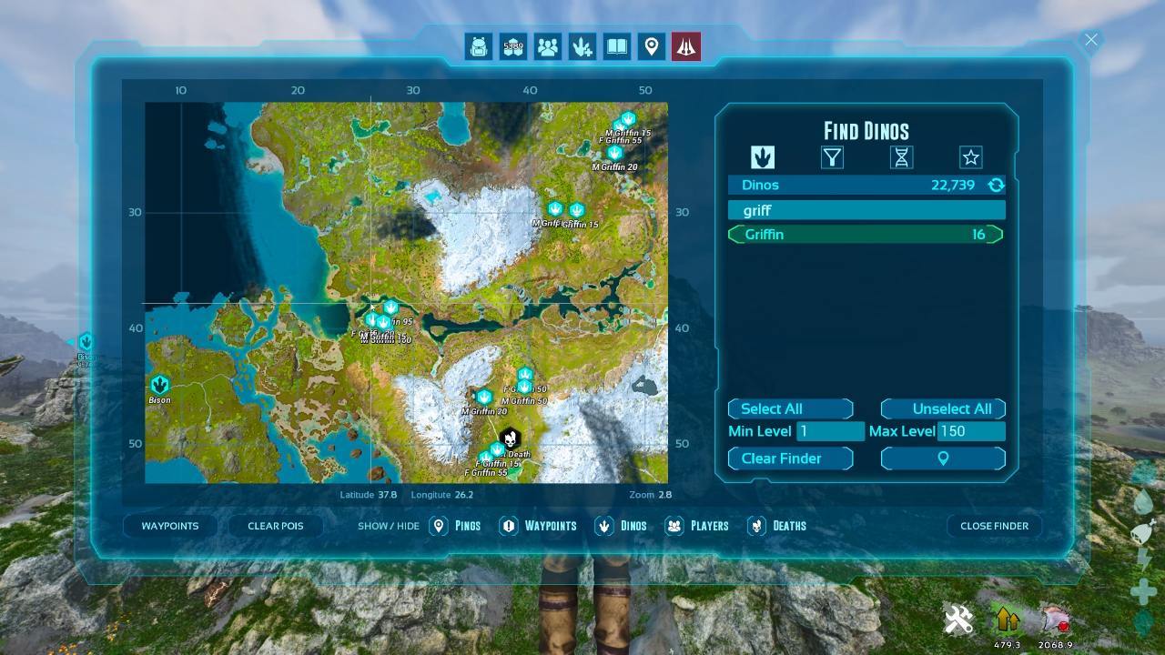 ARK Survival Ascended Guide, How To Find Griffins, Primary Spawn Locations