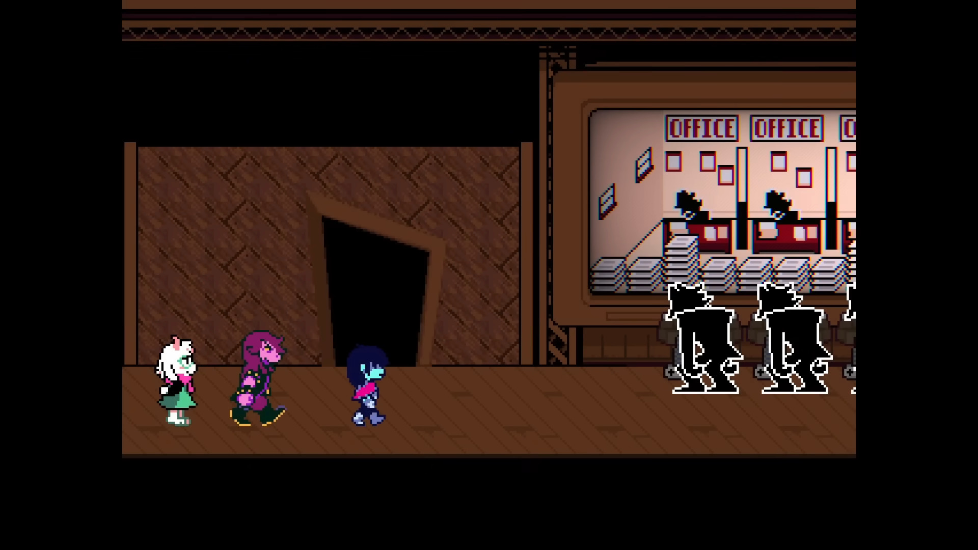 Doorway to the challenge area (Visual credit: Toby Fox and @Merg/YouTube)
