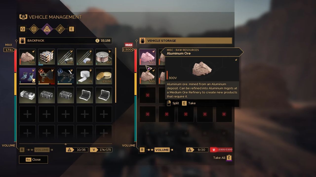 Dune Awakening Guide, How To Farm Aluminium, Storing and Processing