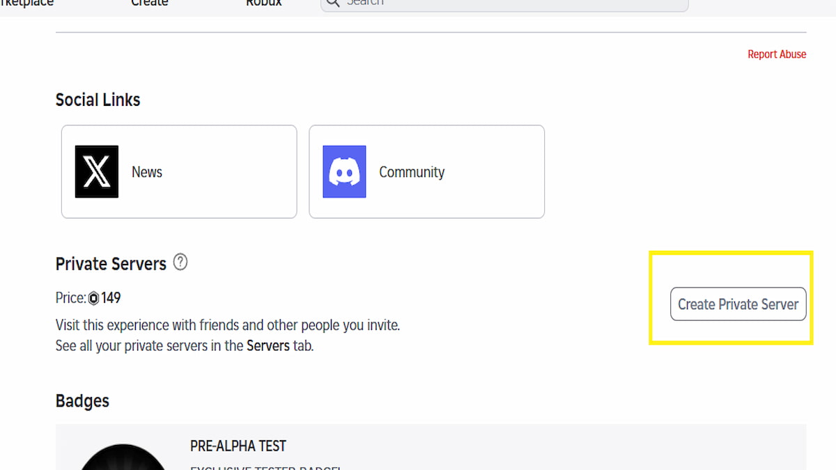 A Private Server in Fisch