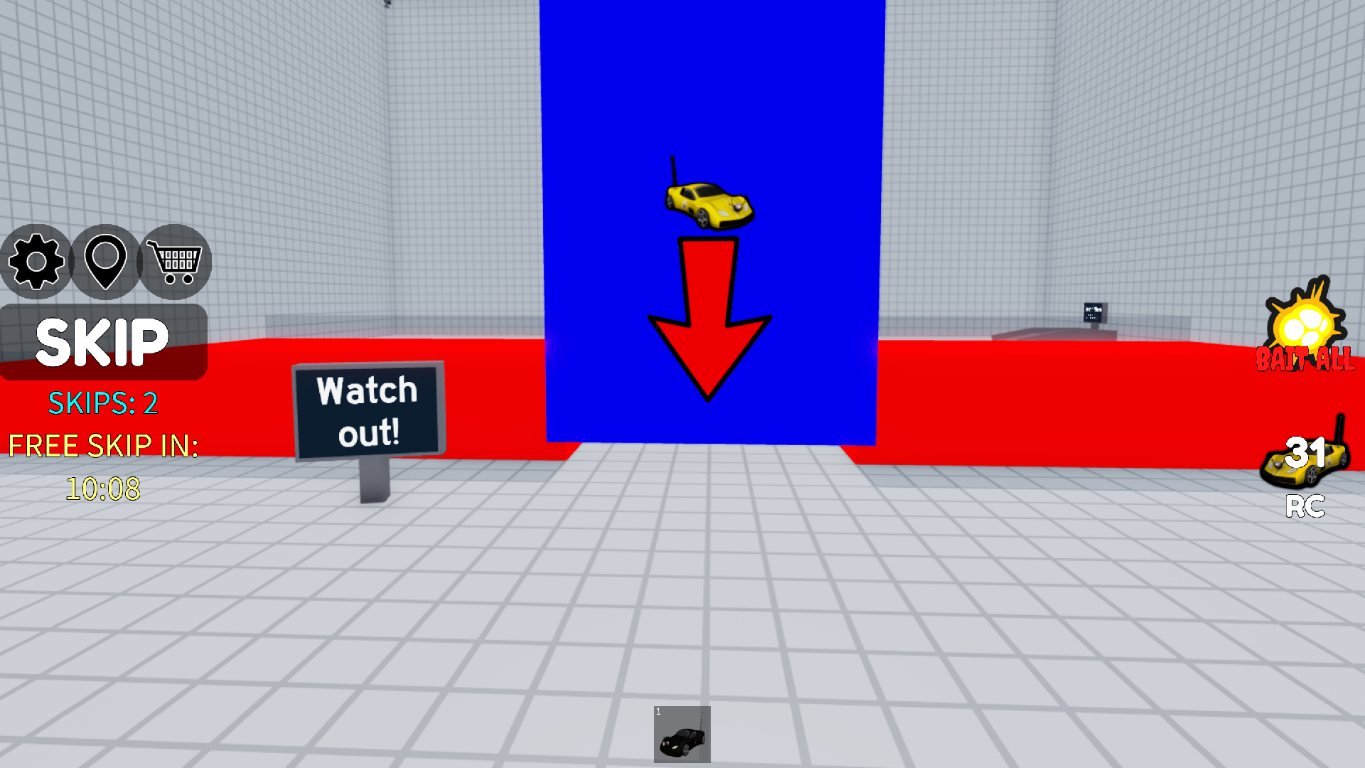 Avoid the Red Area (Image via Roblox)