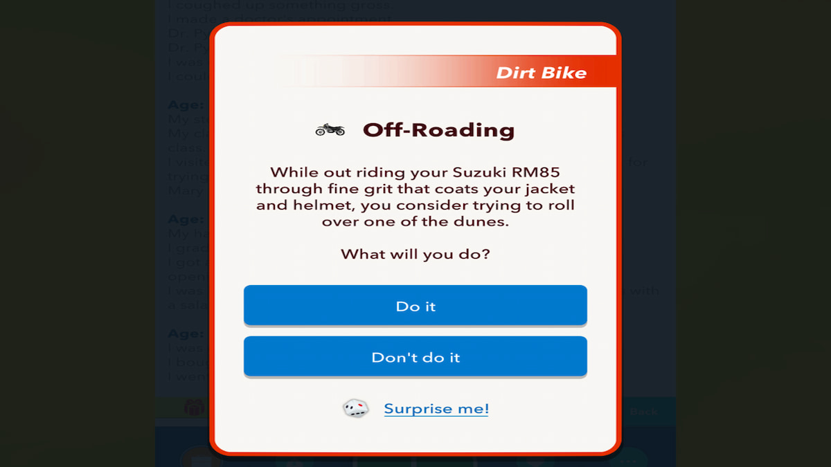 An Offroading Menu