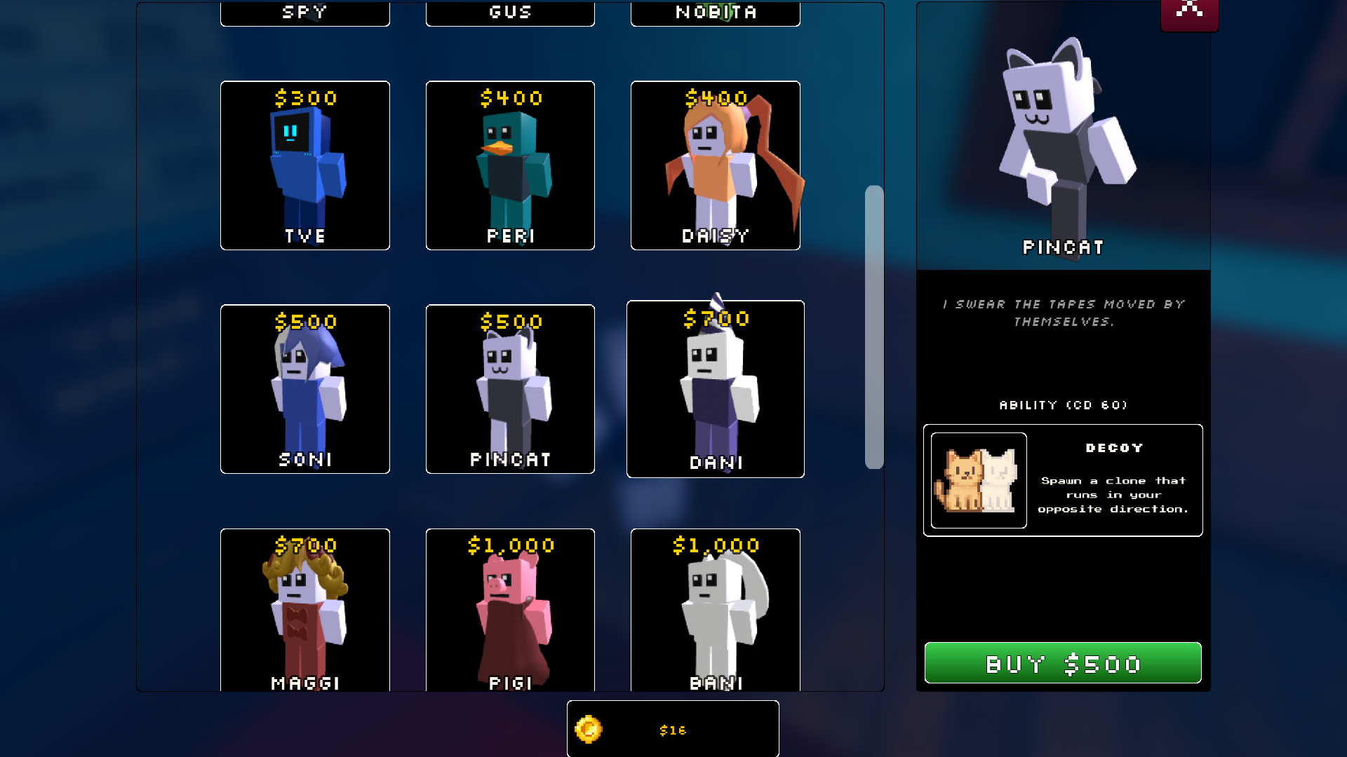 Character Store