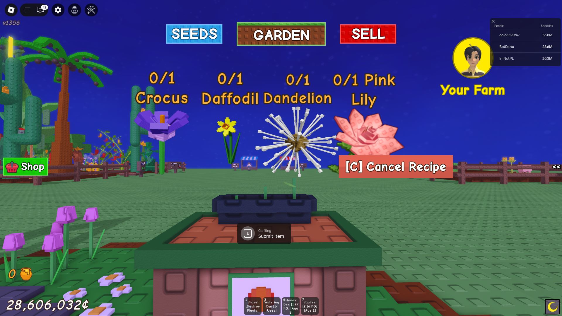 Crafting Materials for Suncoil (Image via Roblox)