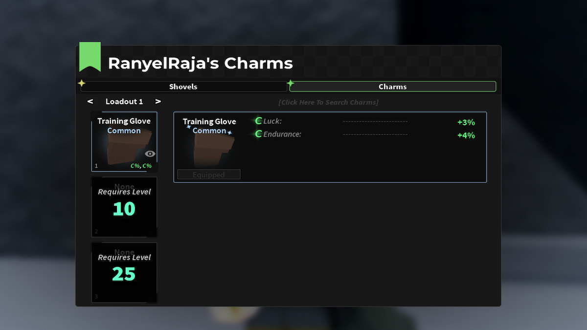 The Charms List in Roblox DIG