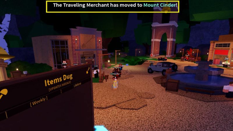 DIG Traveling Merchant Locations and Timings – Roblox