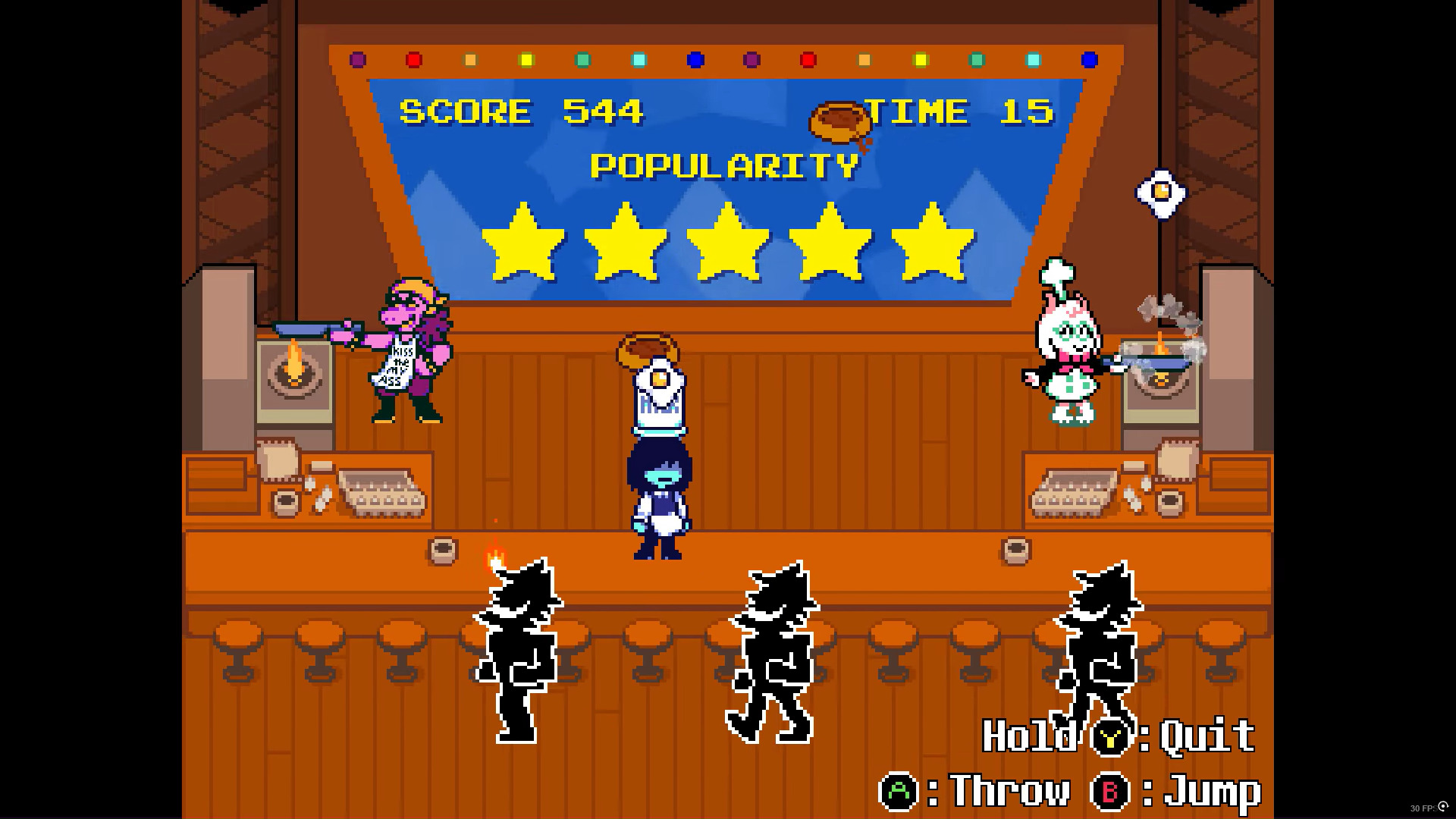 Interface elements visible during gameplay (Visual source: Toby Fox and @tutajkk/YouTube)