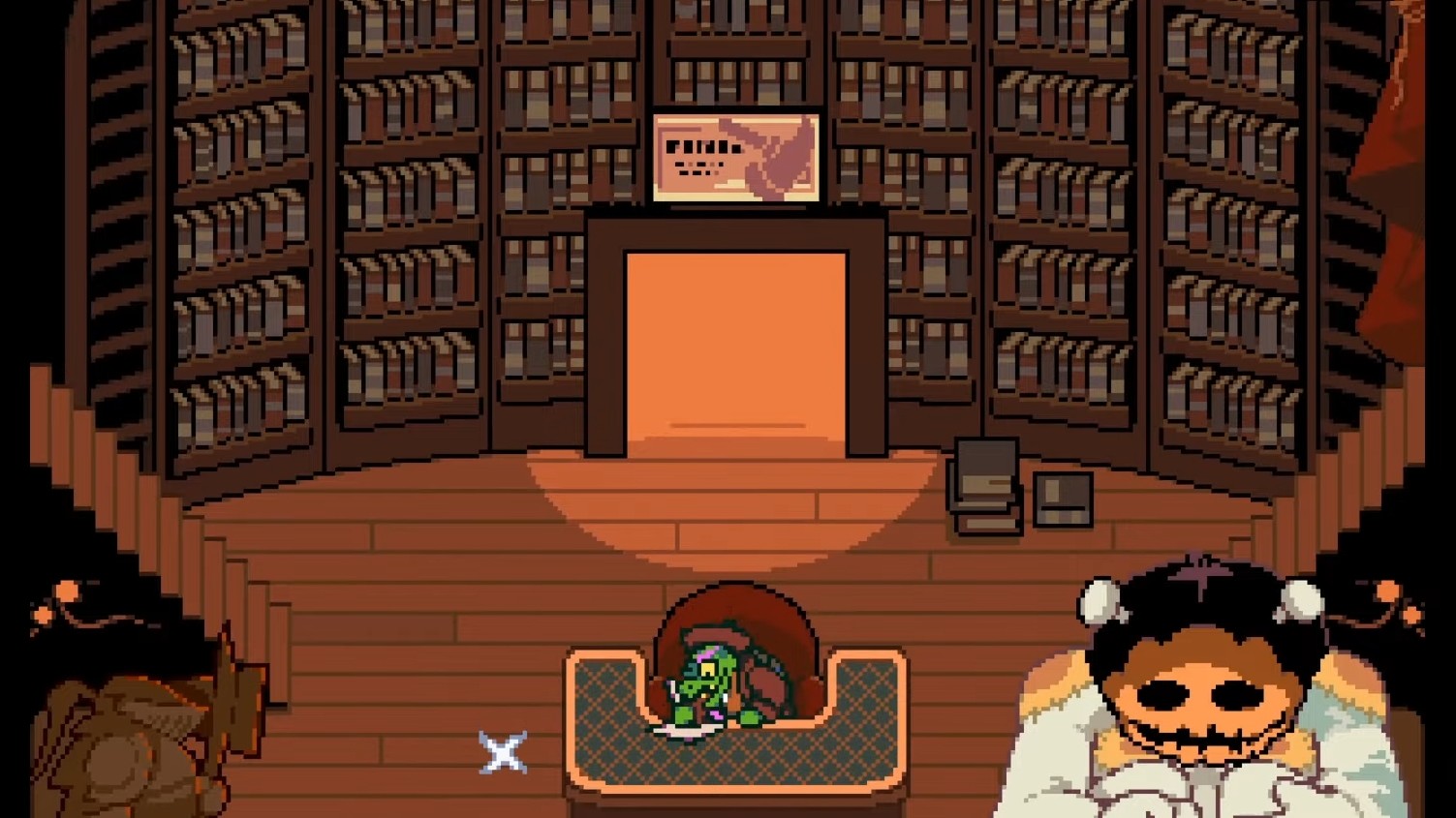 Fireplace opens up after solving the puzzle (Image via Tobyfox)