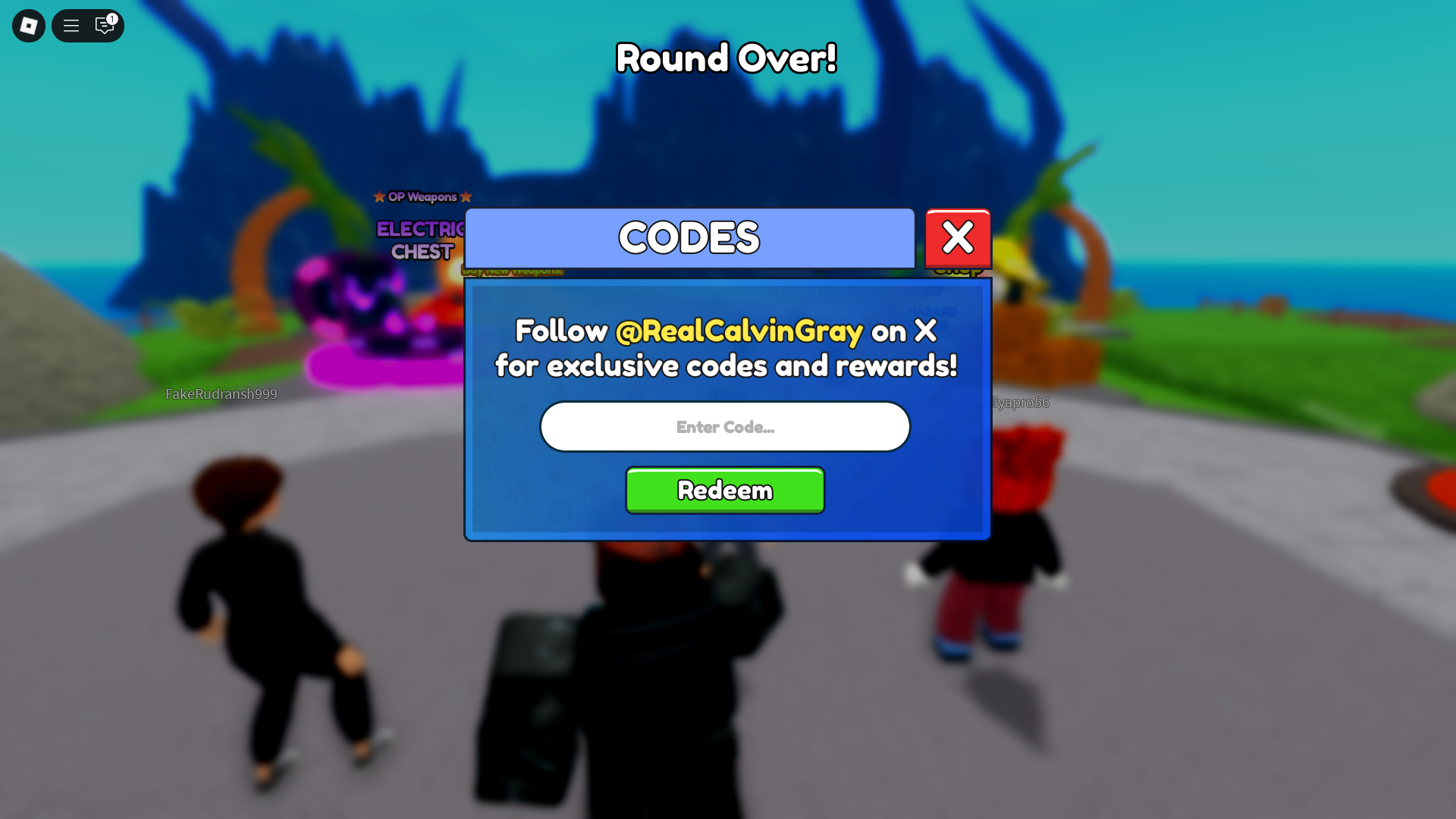 Redeeming codes for cash (Image via Roblox)