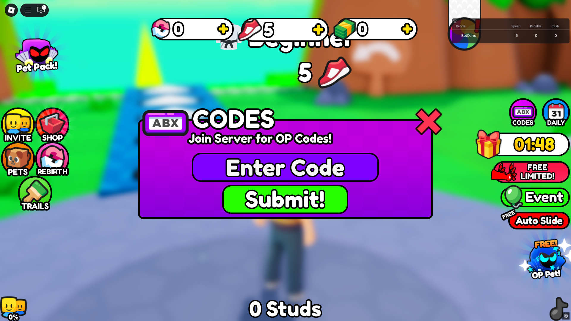 Redeeming codes for rewards (Image via Roblox)