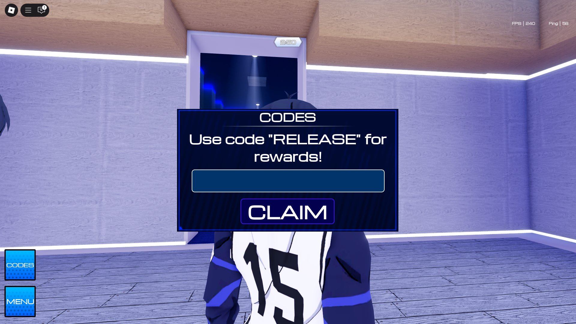 Code redemption interface