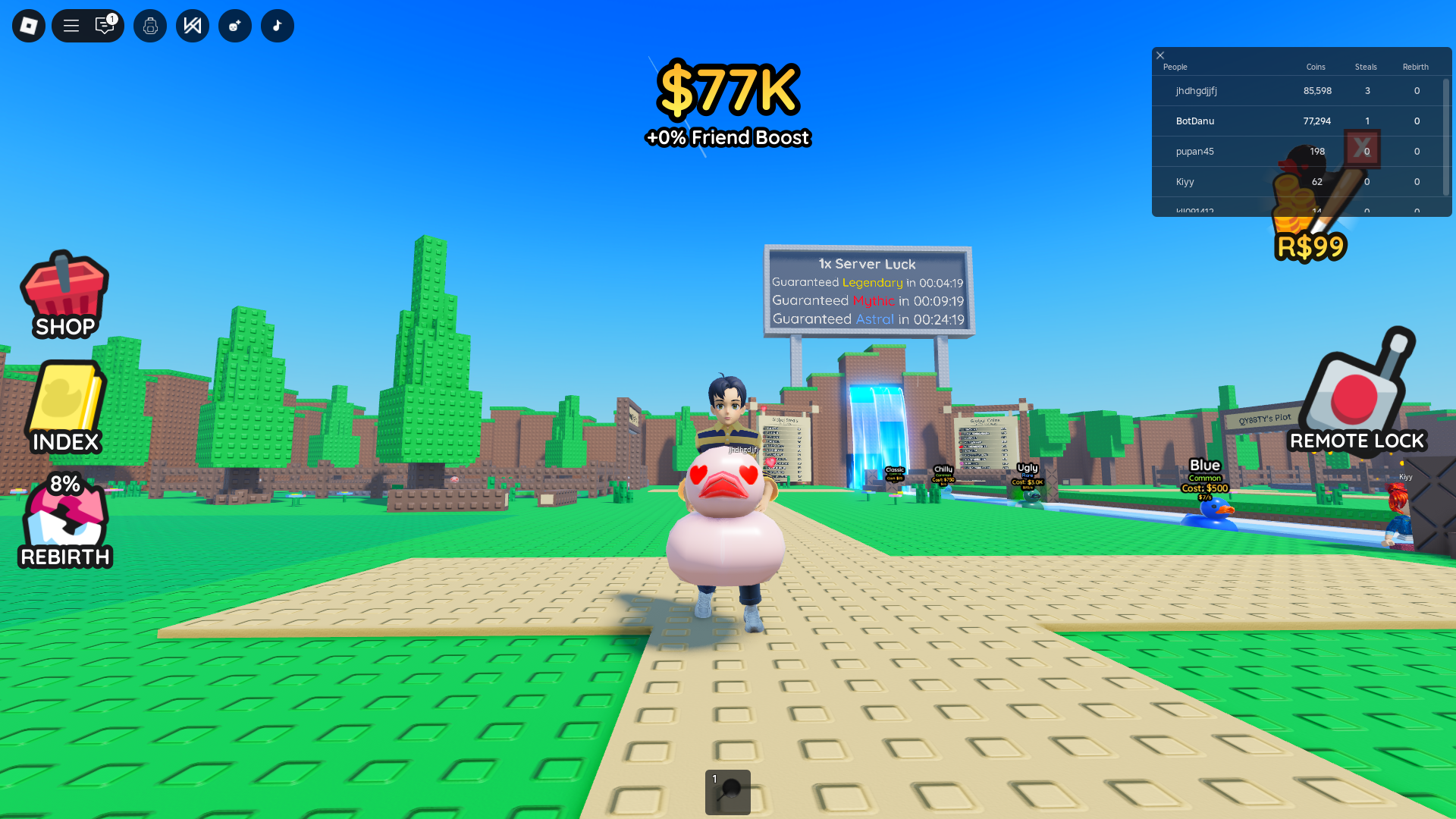 Stealing a Duck (Image via Roblox)