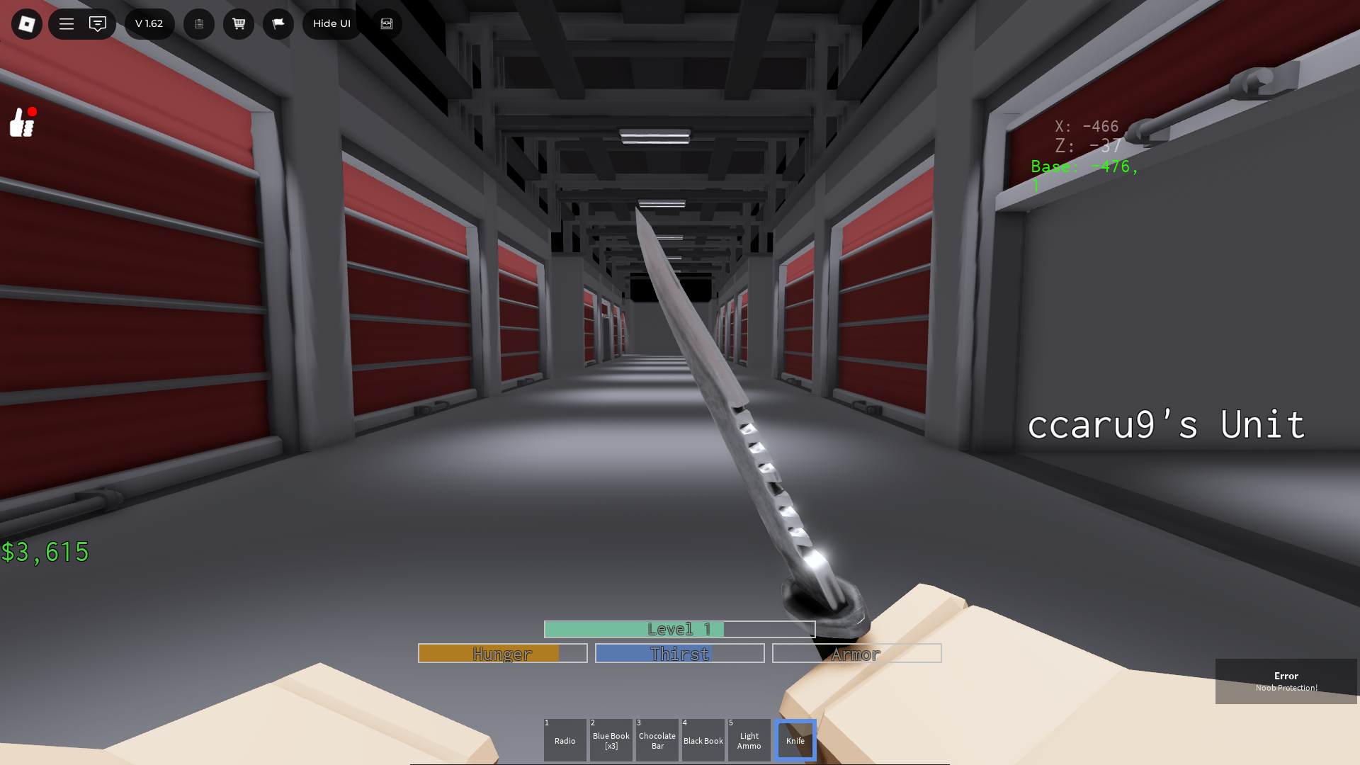 Knife for defense (Image via Roblox)