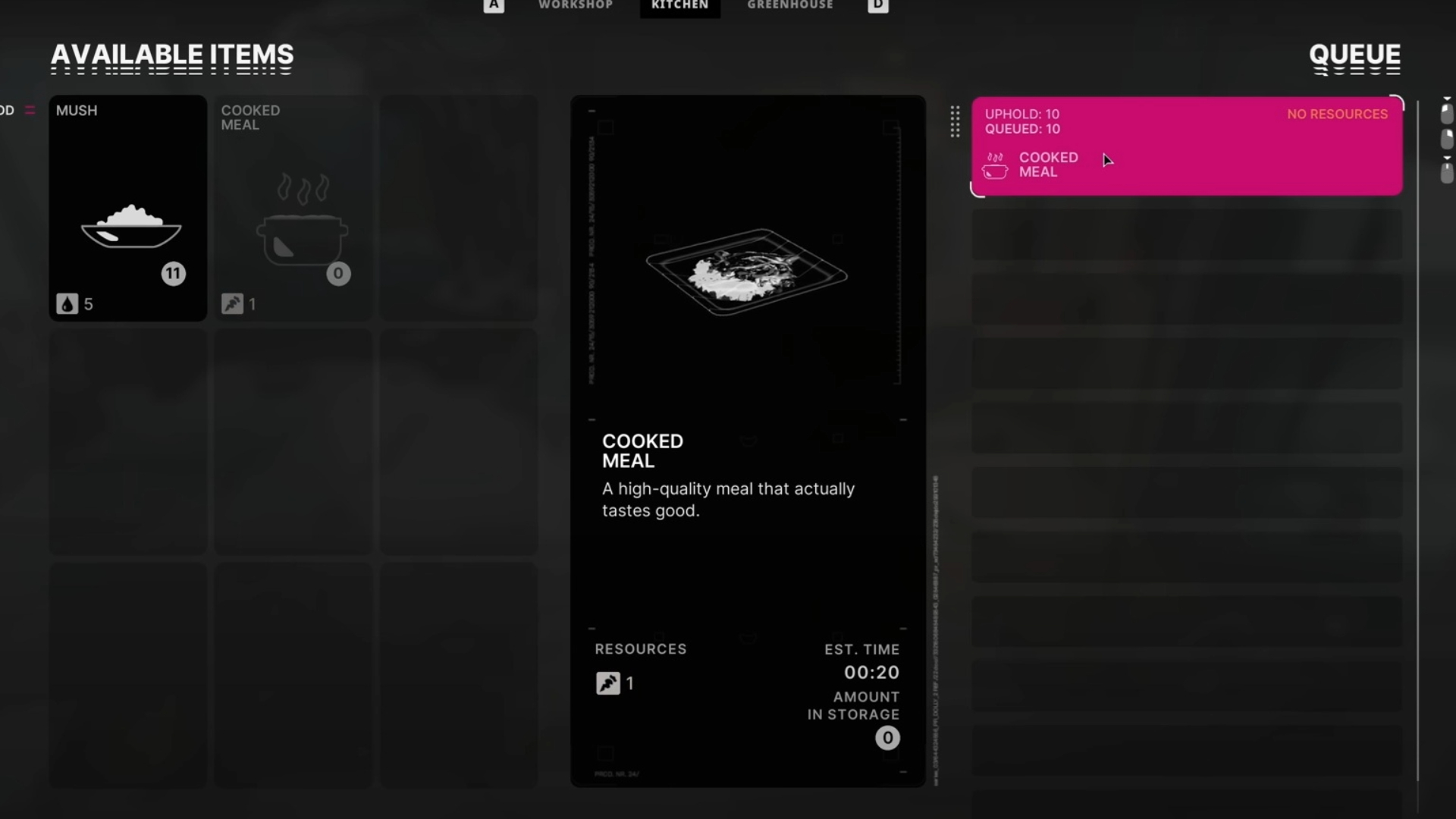 Food types in the game