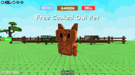 Grow A Garden Pet Guide: Cooked Owl