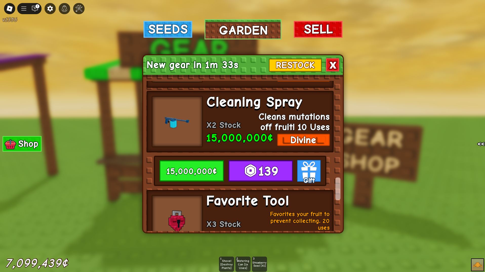 Grow a Garden Guide: How To Get Cleaning Spray