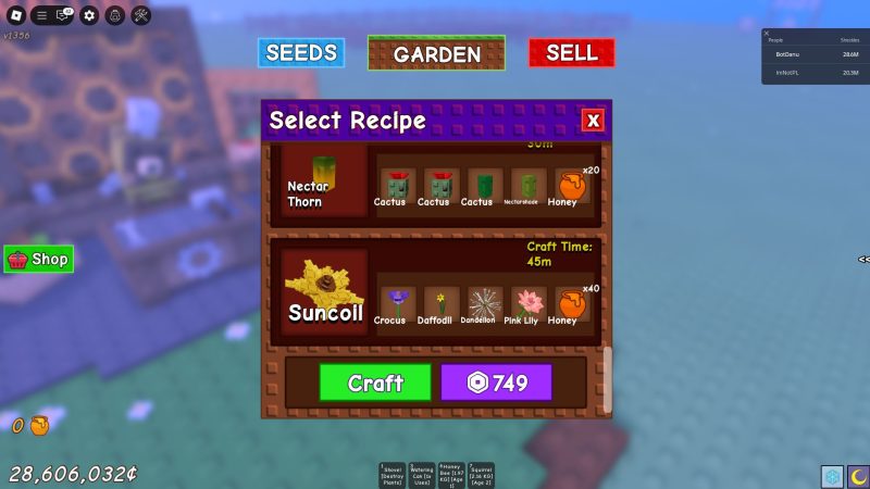 How To Craft Suncoil in Grow a Garden