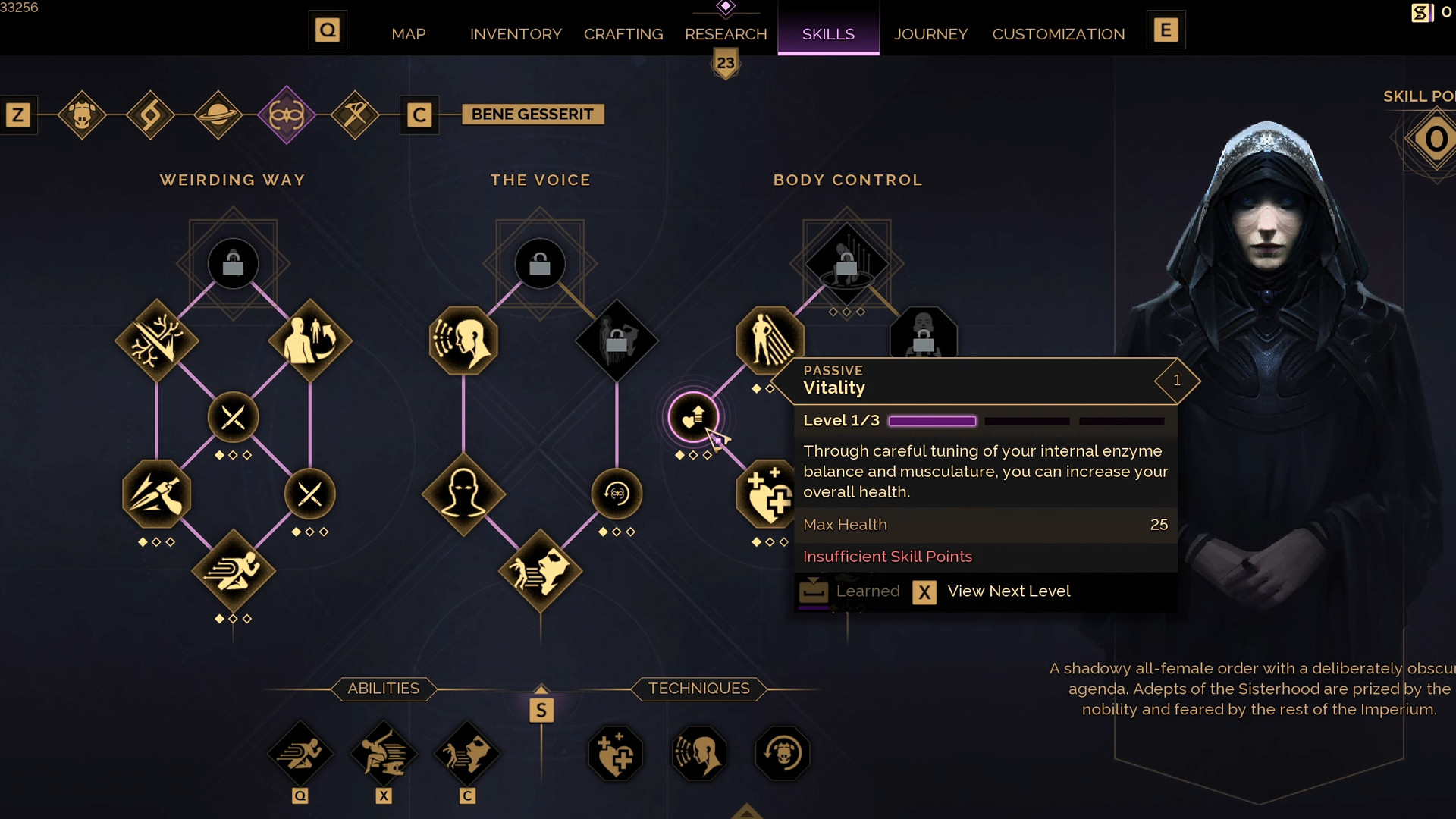 The Vitality skill increases your overall health
