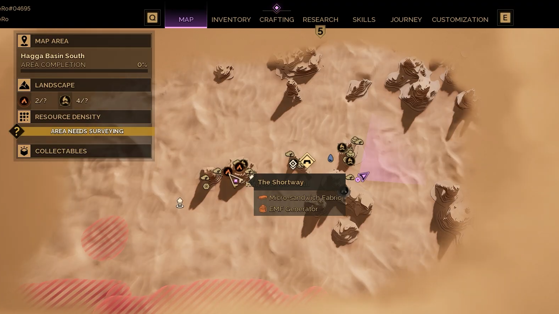 The orange cave icon spots yield a large amount of Micro-Sandwich Fabric