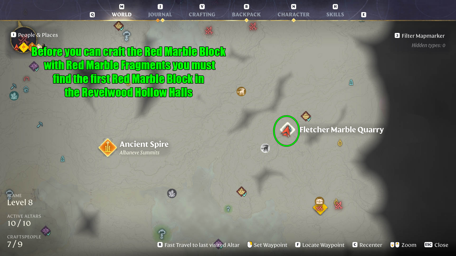 How to Get Red Marble Fragment farm in Enshrouded map location