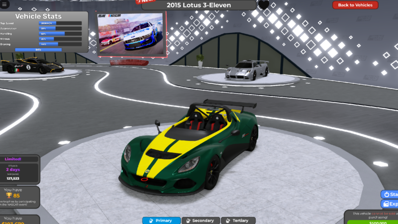 How to Unlock the 2015 Lotus 3-Eleven in Driving Empire