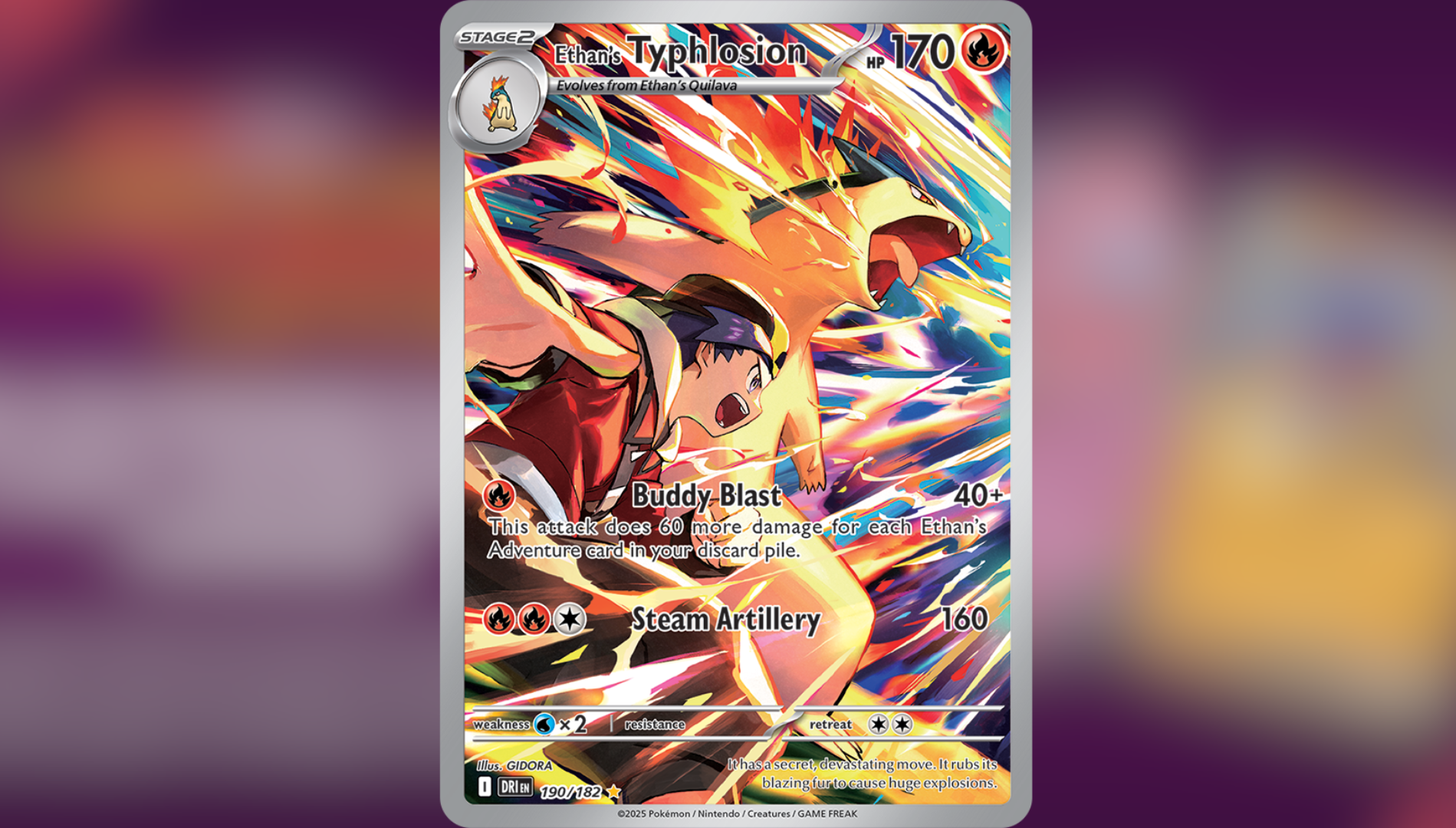 Ethan's Typhlosion (Image via TPC)