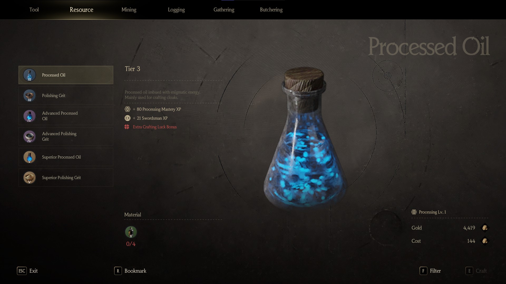 Material conversion interface (Source: Kakao Games)