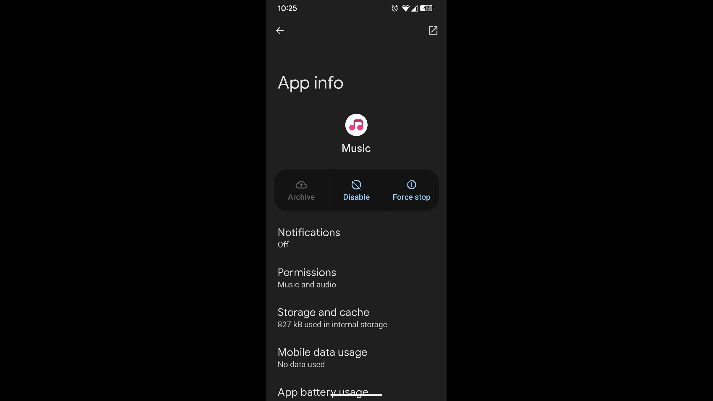 System app management interface