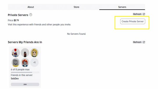Server customization interface