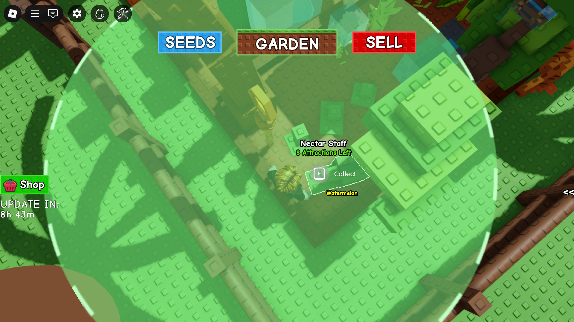 The Nectar Staff Ability (Image via Roblox Corporation)