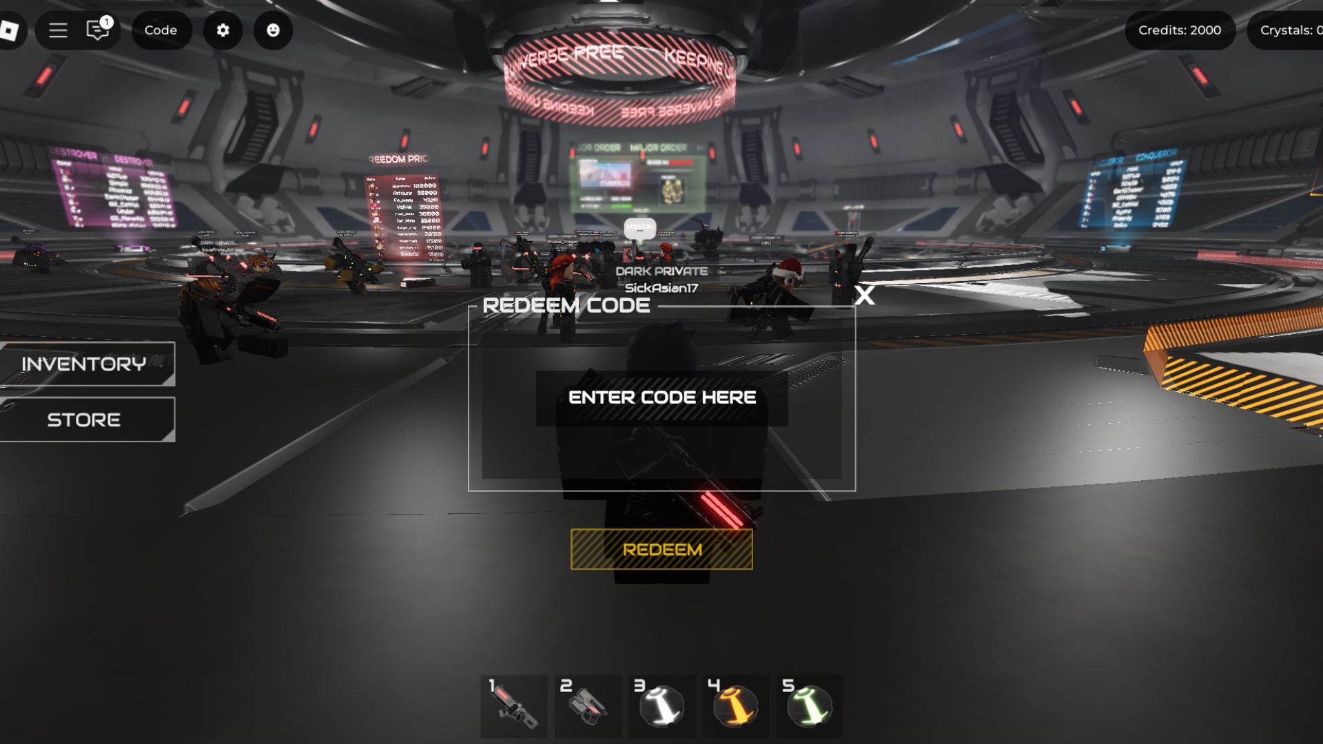 Redeem the codes here (Source: Roblox)
