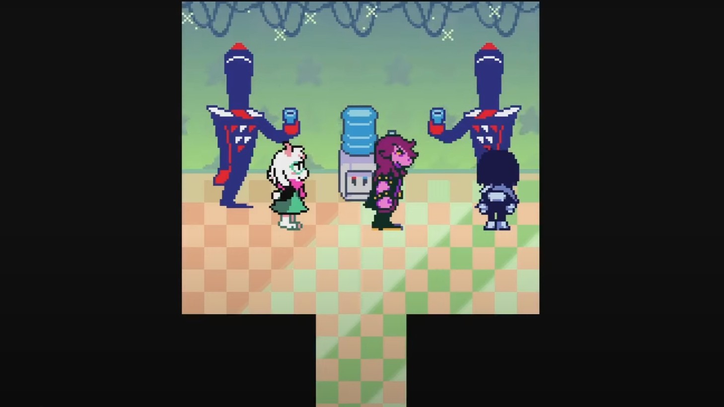 Water Cooler room in Chapter 3 (Image via Tobyfox)