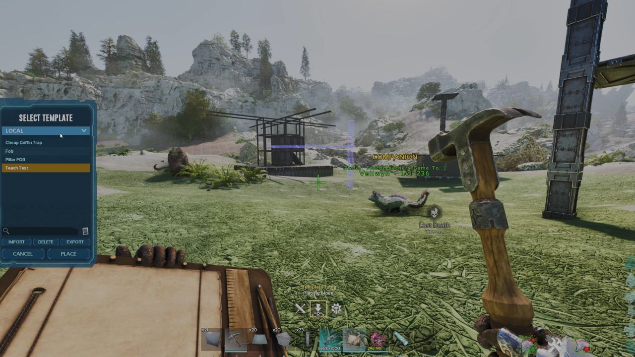 ARK: Survival Ascended, PC, Gameplay, How To Import & Export Templates, Screenshot