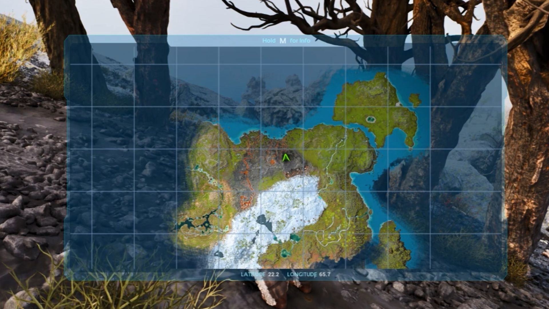 Salt collection area coordinates (Source: Studio Wildcard, @HeRo2u2/YouTube)