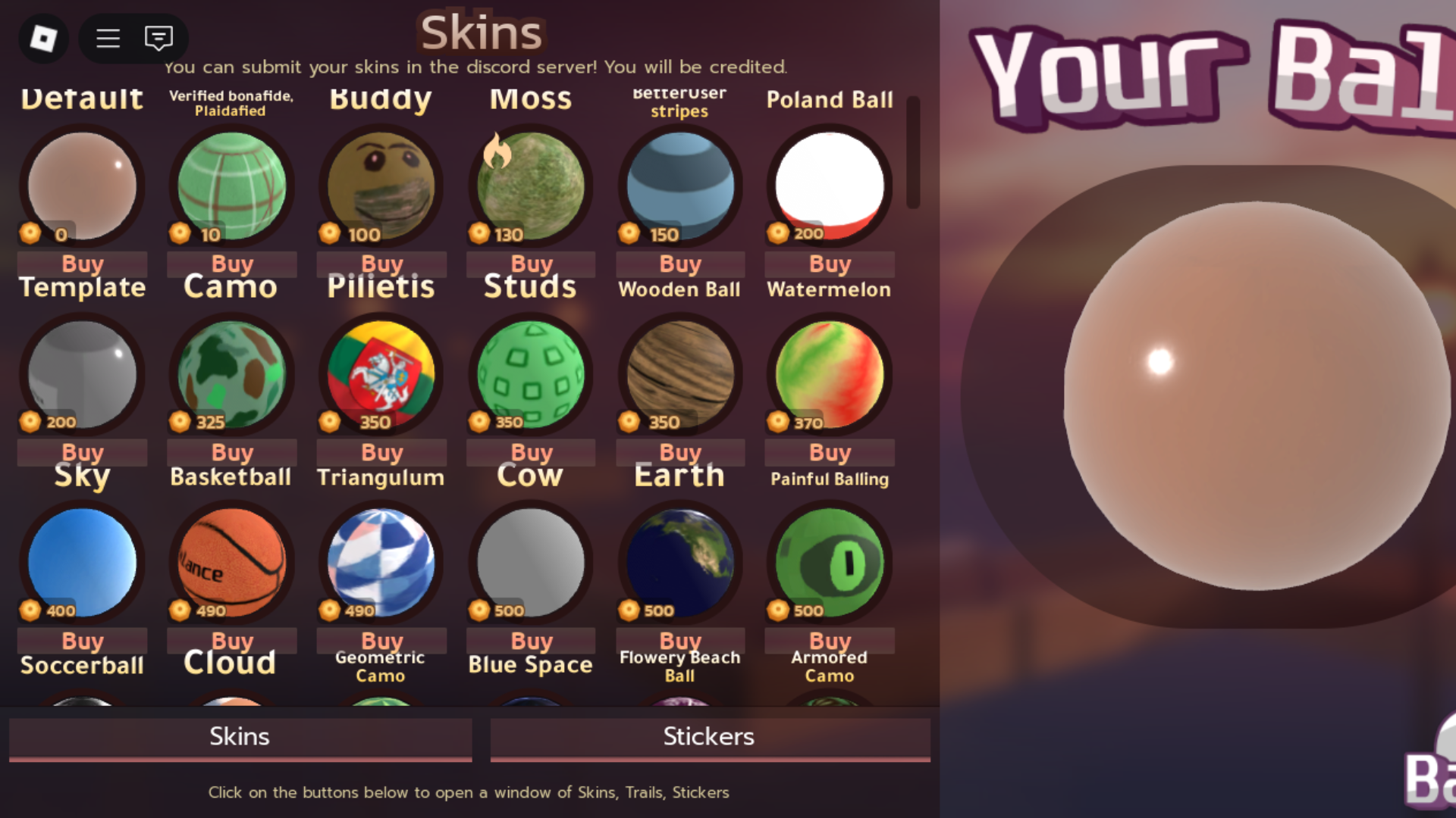 Premium cosmetic options available (Source: Balance Team | Roblox)