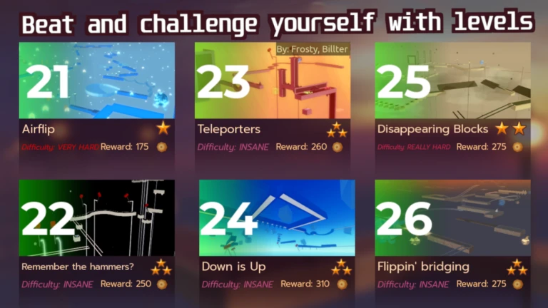 Progression unlocks advanced stages (Source: Balance Team | Roblox)