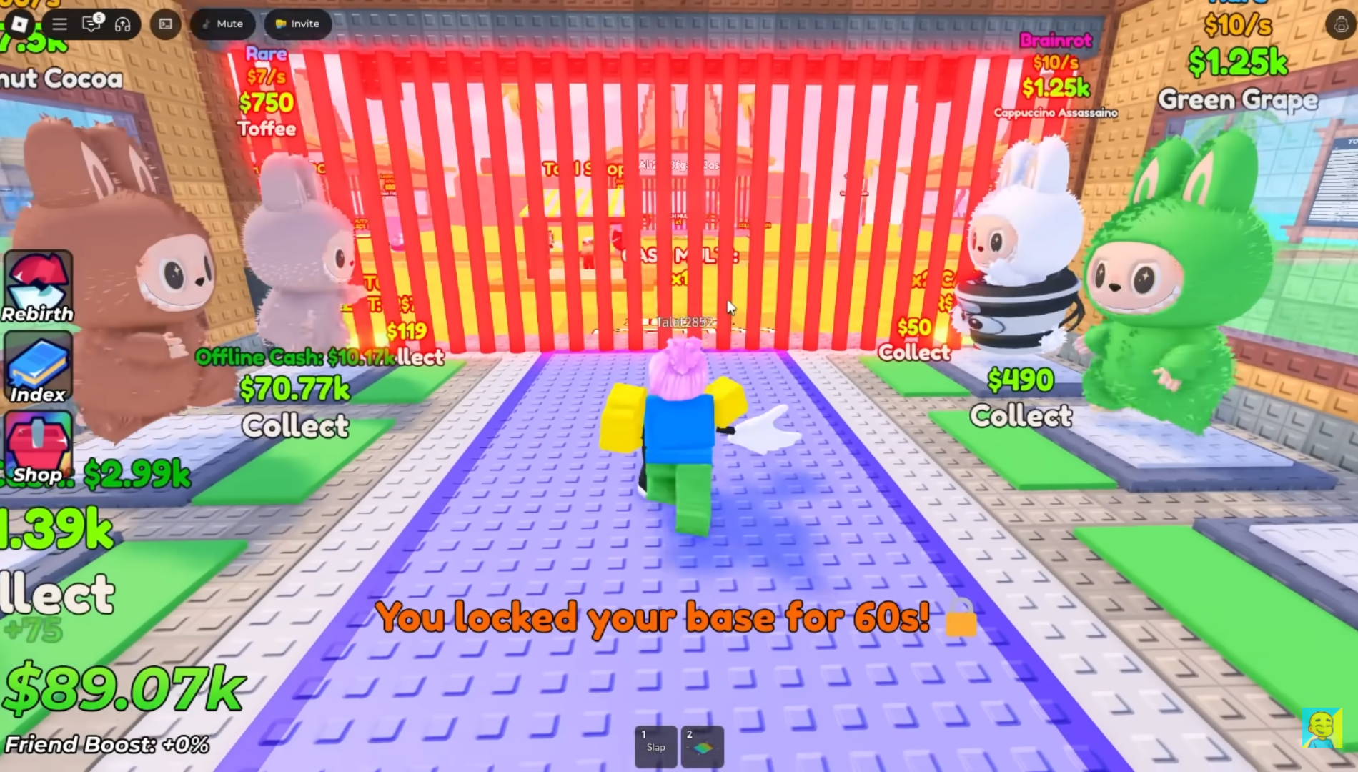 Temporary base security mechanism (Roblox gameplay)