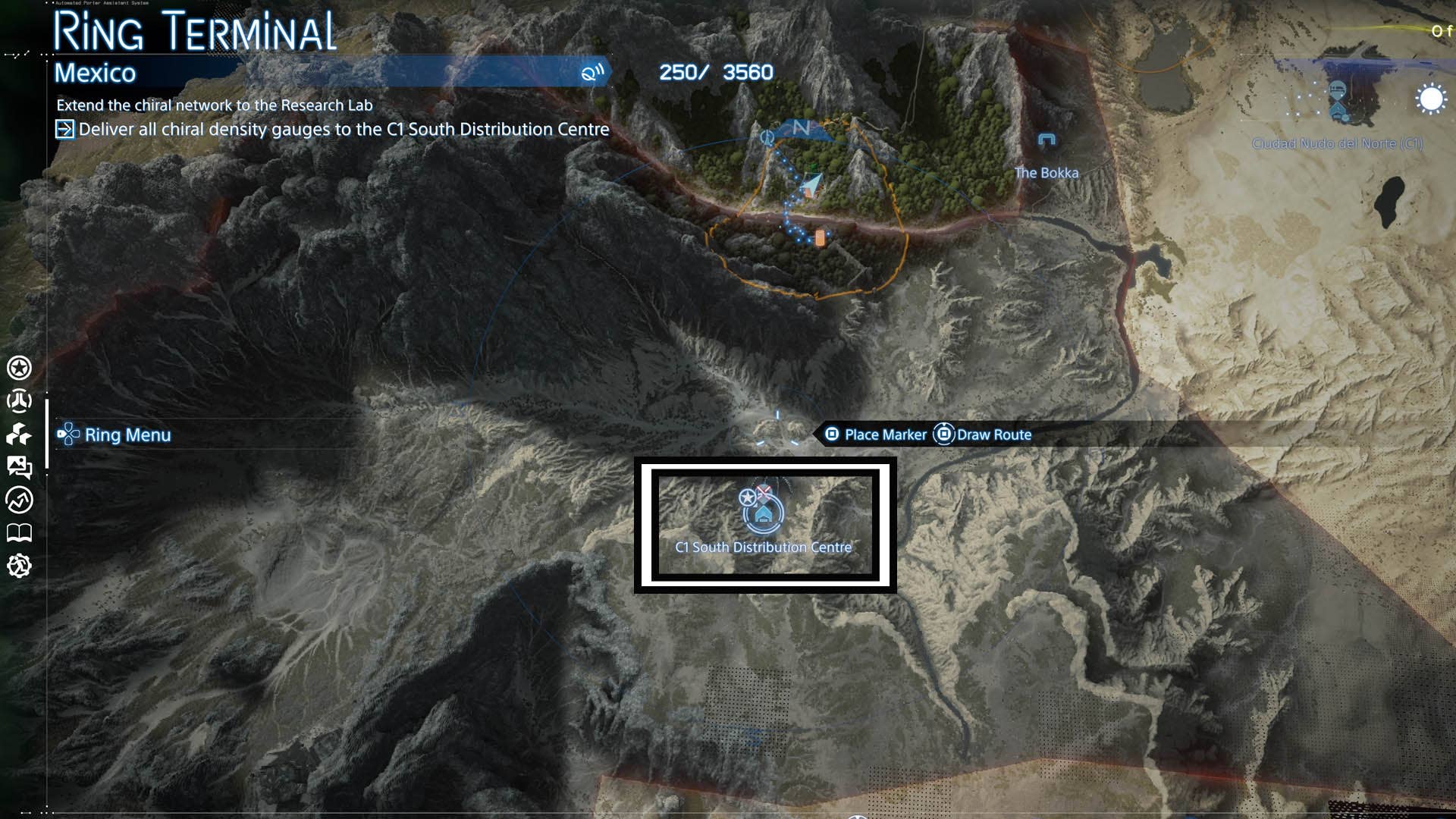 Distribution center coordinates