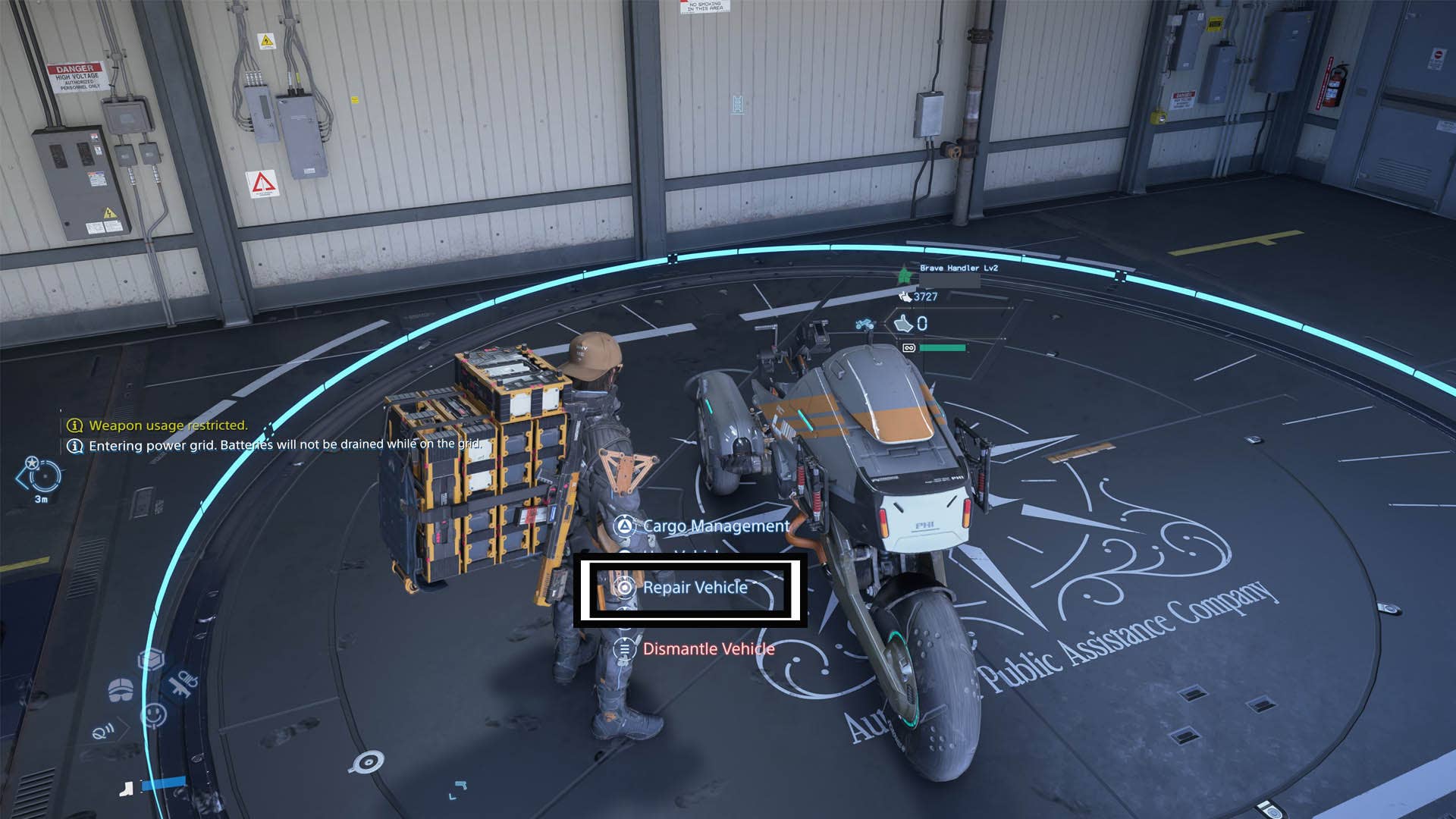 death stranding 2 repair vehicle prompt highlighted